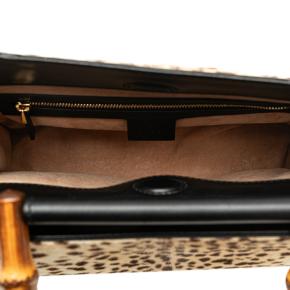 Gucci Leopard Print Small Bamboo Nymphaea Pony Hair Bag 5