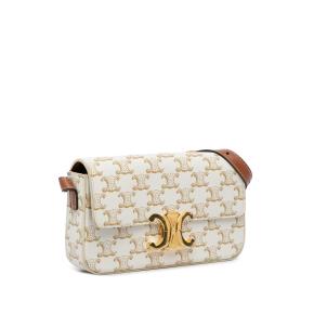 Celine Cream Triomphe Claude Shoulder Bag 2