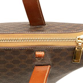 Celine Brown Macadam Coated Canvas Tote Bag 7
