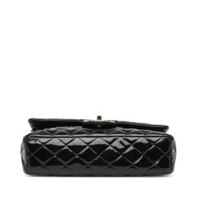 Chanel Black Patent Leather Medium  Double Flap Bag 3