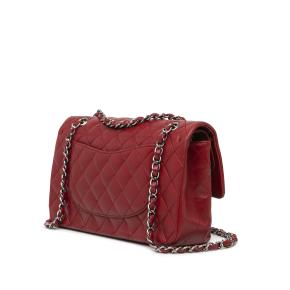 Chanel Burgundy Medium  Lambskin Double Flap Bag 2
