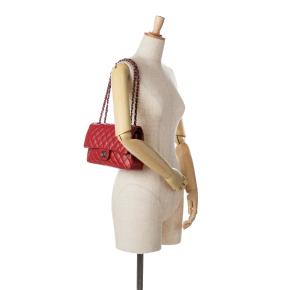 Chanel Burgundy Medium  Lambskin Double Flap Bag 9