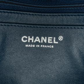 Chanel Blue Medium Embroidered Lambskin Camellia Follies Flap Bag 5