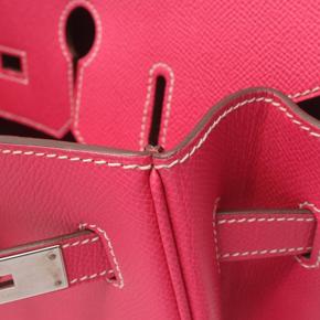 Hermes Rose Tyrien Epsom Birkin Retourne 35 with Palladium Hardware 6