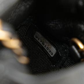 Chanel Black Micro CC Quilted Calfskin Drawstring Bucket Bag 6
