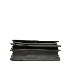 Saint Laurent Charcoal Medium Grained Calfskin Monogram Sunset Crossbody Bag 3