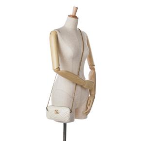 Gucci Cream Mini GG Marmont Matelasse Camera Crossbody Bag 10