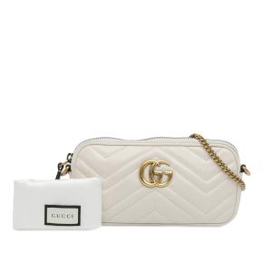Gucci Cream Mini GG Marmont Matelasse Camera Crossbody Bag 11