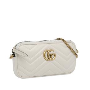 Gucci Cream Mini GG Marmont Matelasse Camera Crossbody Bag 2