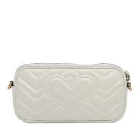 Gucci Cream Mini GG Marmont Matelasse Camera Crossbody Bag 3