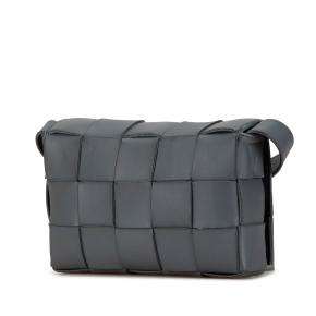 Bottega Veneta Grey Calfskin Intrecciato Cassette Crossbody Bag 2