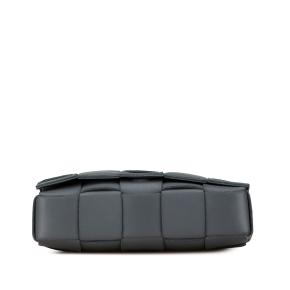 Bottega Veneta Grey Calfskin Intrecciato Cassette Crossbody Bag 3