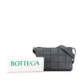 Bottega Veneta Grey Calfskin Intrecciato Cassette Crossbody Bag 8