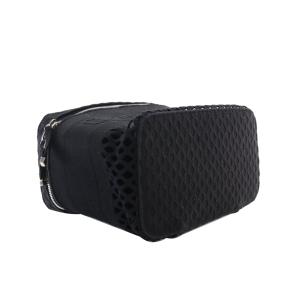 Dior Black Canvas Mesh Embroidered Diortravel Vanity Case 12
