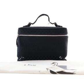 Dior Black Canvas Mesh Embroidered Diortravel Vanity Case 14