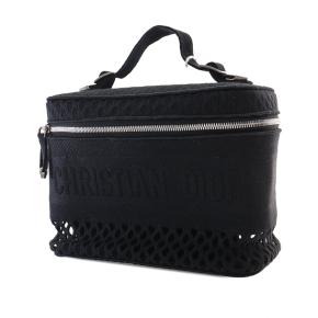Dior Black Canvas Mesh Embroidered Diortravel Vanity Case 3