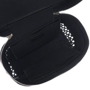 Dior Black Canvas Mesh Embroidered Diortravel Vanity Case 6