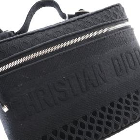 Dior Black Canvas Mesh Embroidered Diortravel Vanity Case 7
