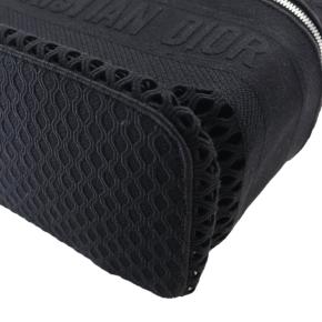 Dior Black Canvas Mesh Embroidered Diortravel Vanity Case 9