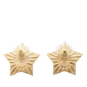 Chanel Gold Plated and Resin CC Rhinestones Star  Earrings 2
