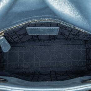 Dior Blue Mini Metallic Lambskin Cannage Lady Dior 4