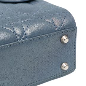 Dior Blue Mini Metallic Lambskin Cannage Lady Dior 6