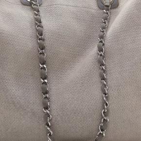 Chanel Grey XL Canvas Deauville Tote Bag 7
