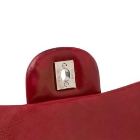 Chanel Burgundy Patent Leather Maxi Double Flap Bag 9