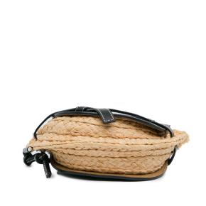 Loewe Black Mini Raffia Gate Crossbody Bag 4