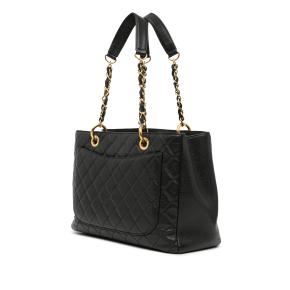 Chanel Black Caviar Leather Grand Shopping Tote 2