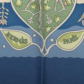 Hermes Blue 'Rives Fertiles' Silk Scarf 2