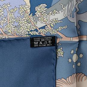 Hermes Blue 'Rives Fertiles' Silk Scarf 3