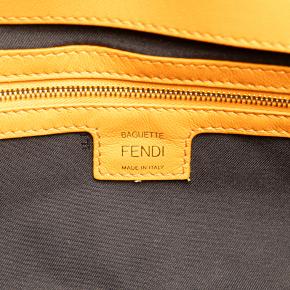 Fendi Orange Zucca Embossed Leather Baguette Bag 5