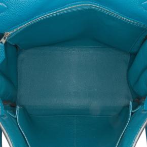 Hermes  Kelly II 35 Retourne in Bleu Izmir Togo Leather with Palladium Hardware 3