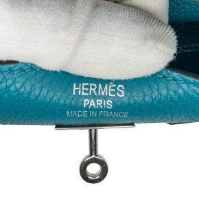 Hermes  Kelly II 35 Retourne in Bleu Izmir Togo Leather with Palladium Hardware 4
