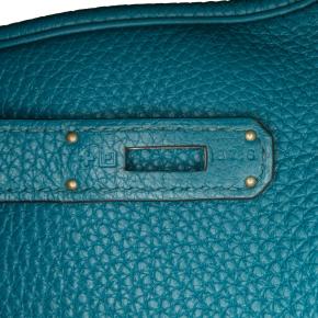 Hermes  Kelly II 35 Retourne in Bleu Izmir Togo Leather with Palladium Hardware 5