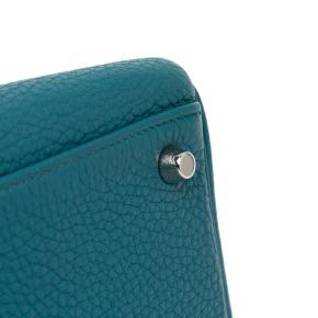 Hermes  Kelly II 35 Retourne in Bleu Izmir Togo Leather with Palladium Hardware 7