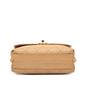 Chanel Beige Quilted Lambskin CC Logo Bar Shoulder Bag 3