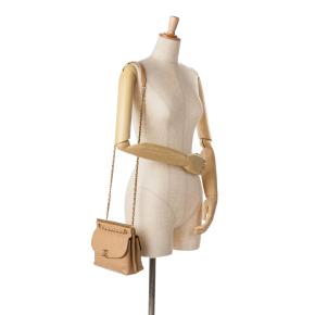 Chanel Beige Quilted Lambskin CC Logo Bar Shoulder Bag 9