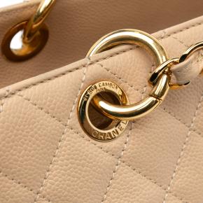 Chanel Beige Caviar Leather Grand Shopping Tote 8