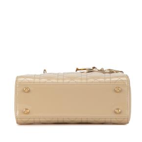 Dior Beige Patent Leather Small  Lady Dior 3