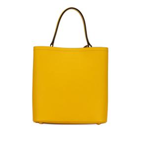 Prada Yellow Medium Saffiano Cuir Panier Tote Bag 3