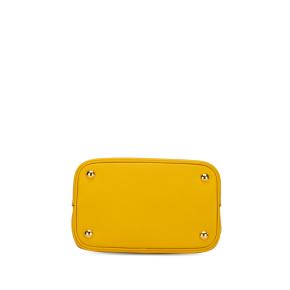 Prada Yellow Medium Saffiano Cuir Panier Tote Bag 4