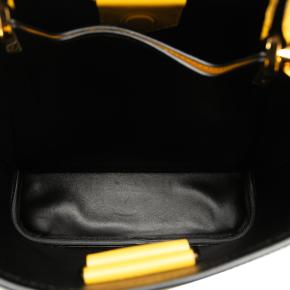 Prada Yellow Medium Saffiano Cuir Panier Tote Bag 6