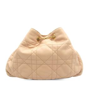 Dior Beige Small Lambskin Macrocannage Ammi Bucket Bag 4