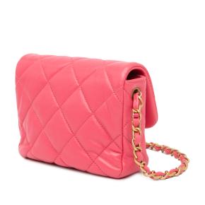 Chanel Pink Mini Quilted Lambskin Plexiglass Coco Love Flap Bag 2