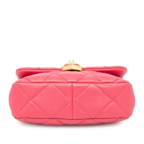 Chanel Pink Mini Quilted Lambskin Plexiglass Coco Love Flap Bag 3