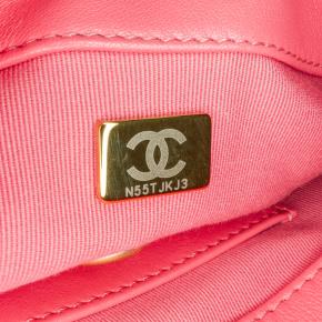 Chanel Pink Mini Quilted Lambskin Plexiglass Coco Love Flap Bag 7