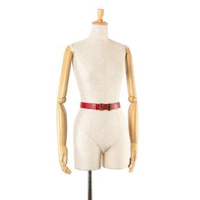 Hermes Red Leather Constance H Reversible Belt Size 85 10