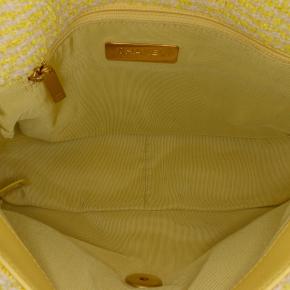 Chanel Yellow Tweed Medium 19 Flap Bag 4